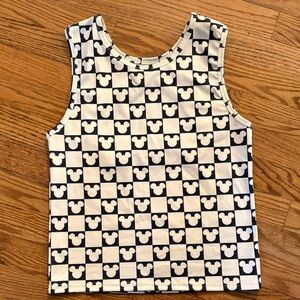 Women’s Disney Mickey Mouse Navy and White Athletic Tank Top